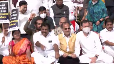 Photo of पेट्रोल -डीजल के बढ़ते दामों के खिलाफ कांग्रेस का हल्लाबोल, संसद के बाहर प्रदर्शन में शामिल हुए राहुल गांधी