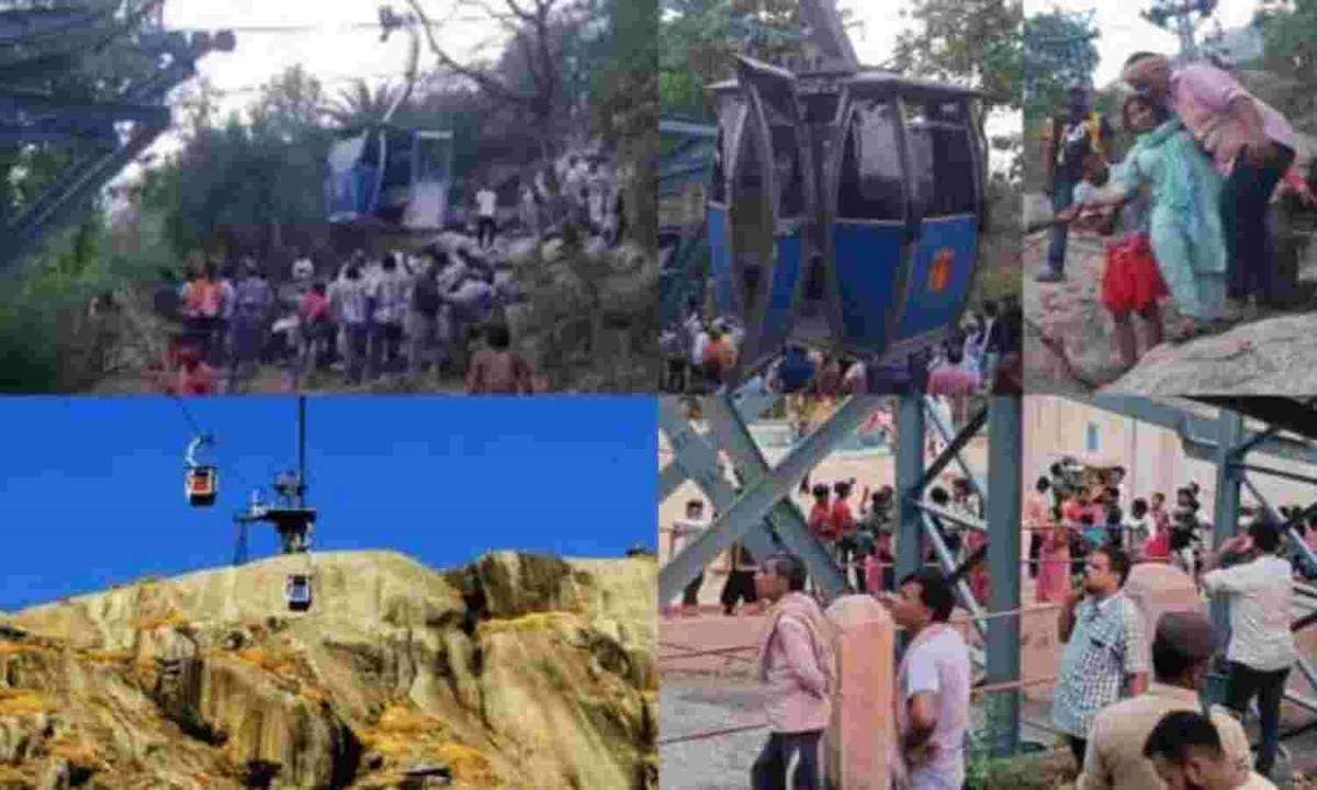 झारखंड: देवघर में रोपवे टूटने से पूरी रात हवा में जिंदगी और मौत की जंग  लड़ते रहे 48 लोग, वायुसेना का रेस्क्यू ऑपरेशन जारी... - Bharat Samachar |  Hindi News ...