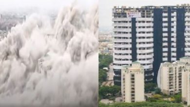 Photo of Twin Tower: इमारत गिरते ही थम गया नोएडा, चारों तरफ नजर आया धुएं का गुब्बार