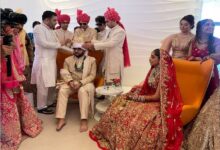 Photo of भारतीय रीति-रिवाजों से आसमान में हुई शाही शादी, हवा में 300 मेहमानों की उपस्थिती बनी चर्चा का विषय