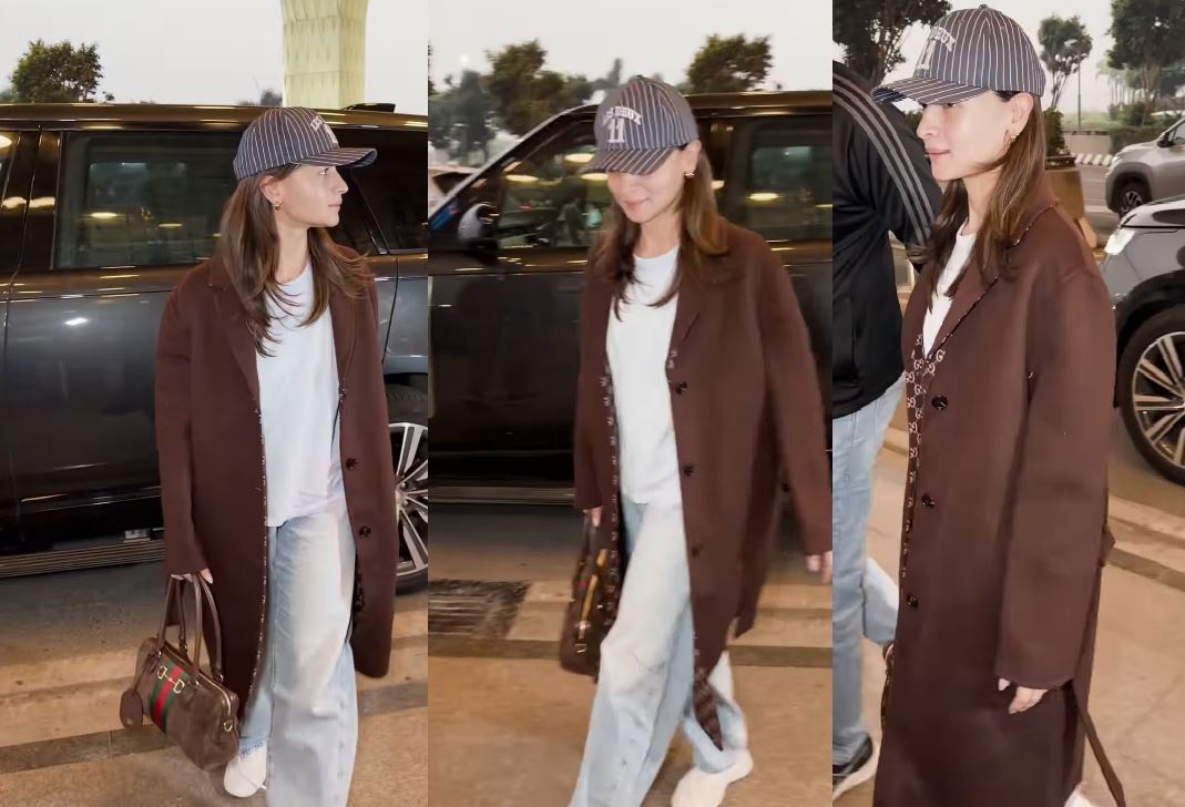 आलिया भट्ट Mumbai Airport पर हुईं स्पॉट, BAFTA 2026 में करेंगी शिरकत