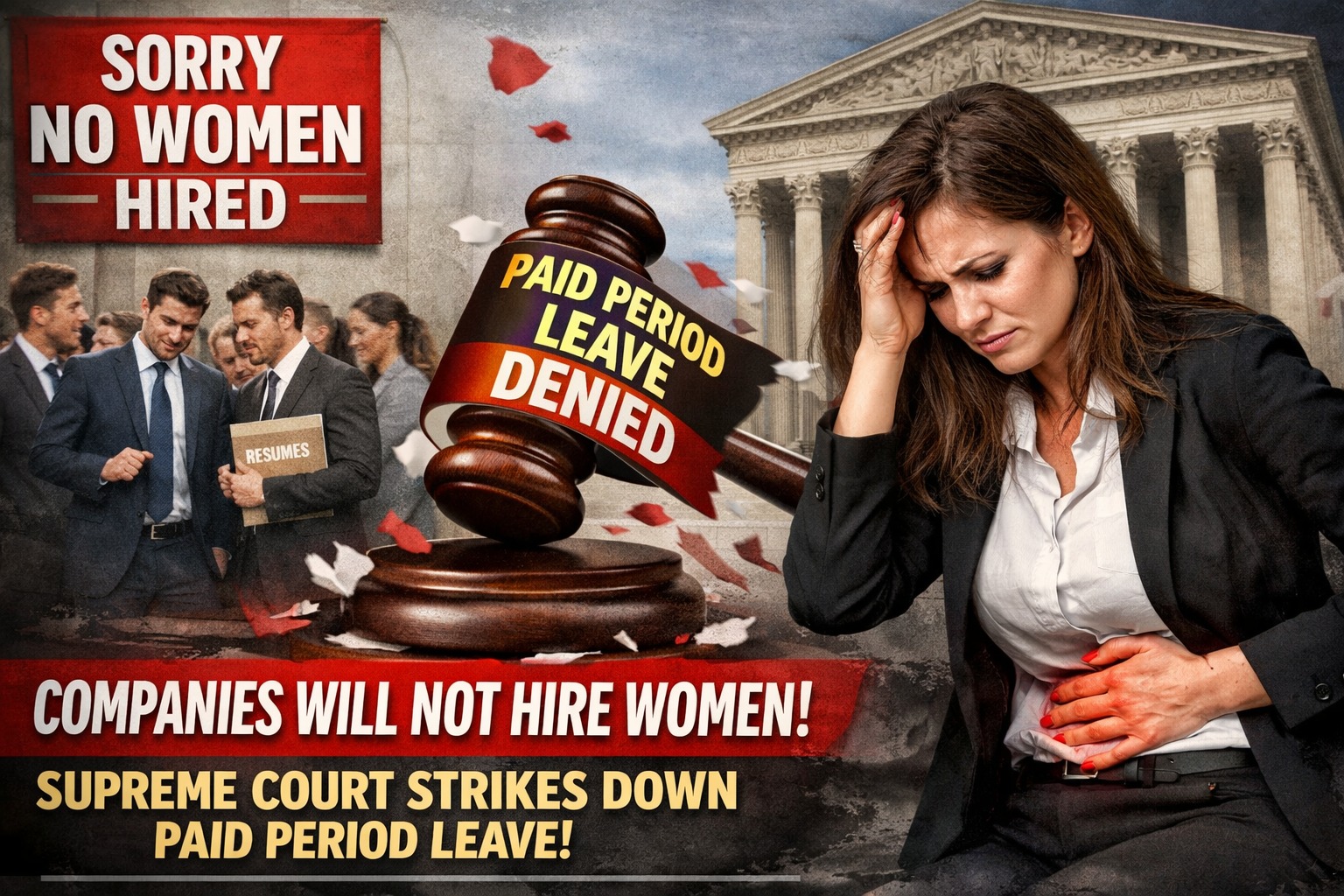 कंपनियां नही देंगी महिलाओं को नौकरी, पेड पीरियड लीव पर महिलाओं को सुप्रीम कोर्ट से झटका