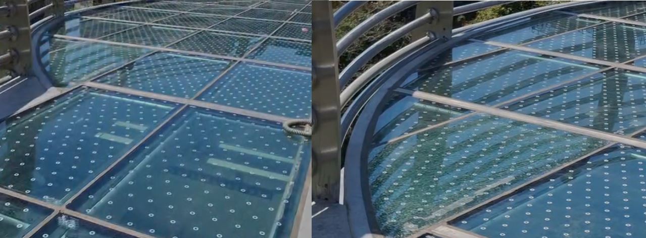 लक्ष्मण झूला के पास निर्माणाधीन बजरंग सेतु पर कांच चटकने का वीडियो वायरल, पर्यटकों में डर का माहौल